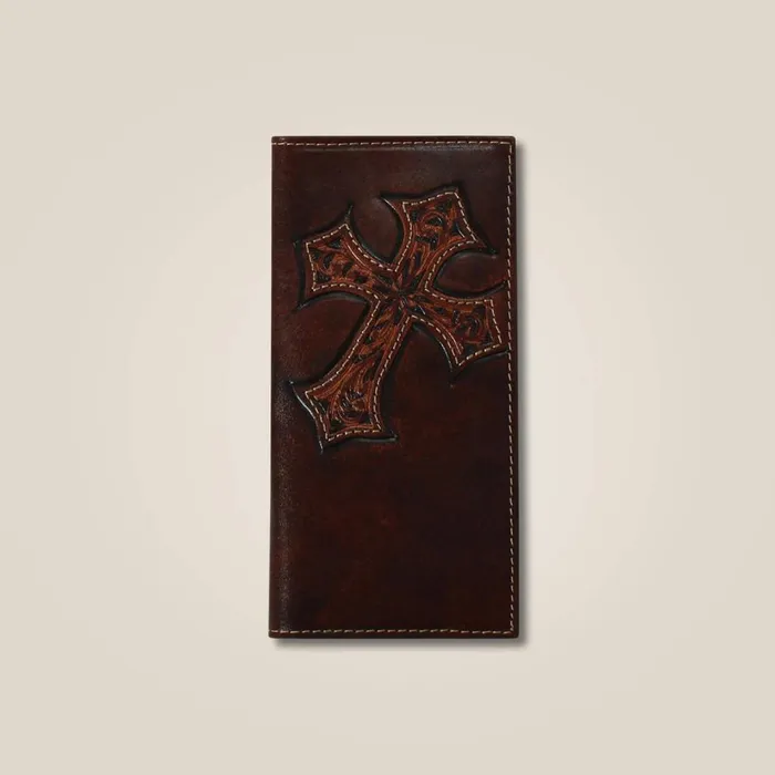 Cross Embossed Rodeo Wallet Brown Kids Ariat Wallets
