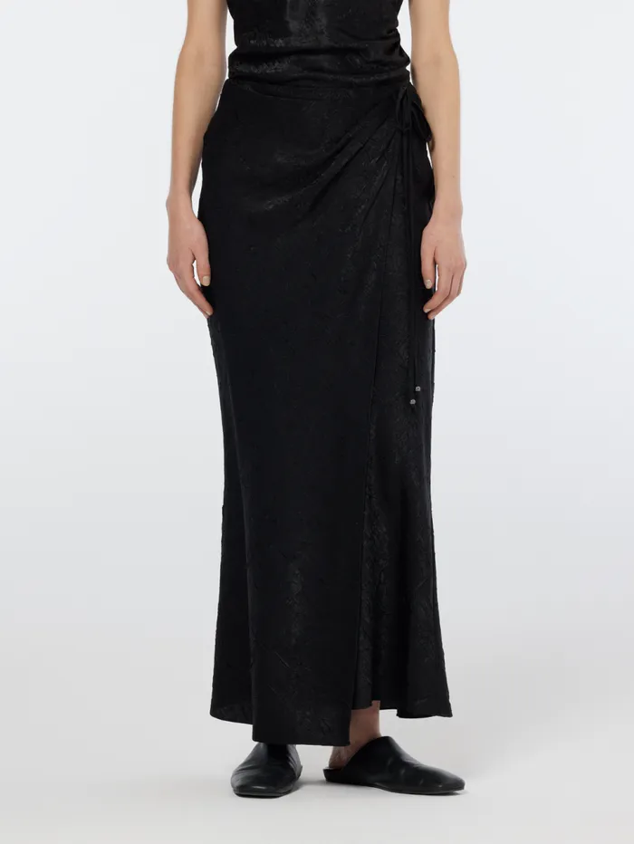 Crushed Satin Skirt Black Women Scotch and Soda Skirts and Shorts