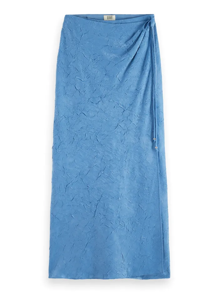 Crushed Satin Skirt Black Women Scotch and Soda Skirts and Shorts