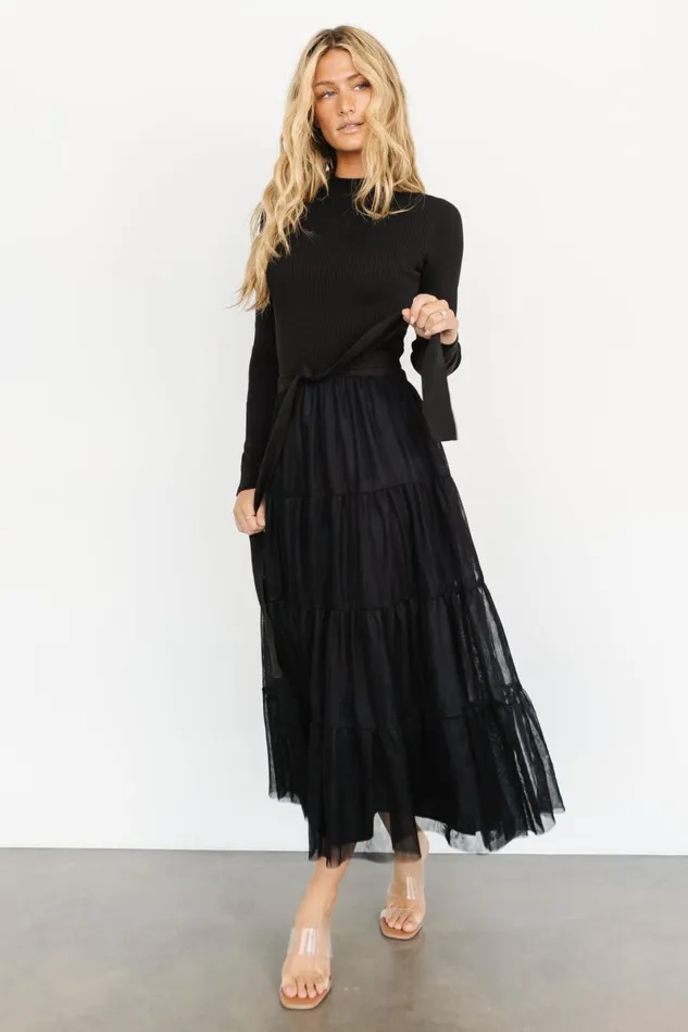 Demi Sweater Tulle Dress Black Women Baltic Born Tulle Styles