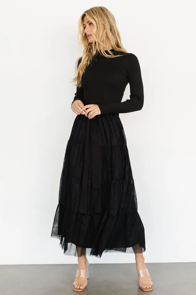 Demi Sweater Tulle Dress Black Women Baltic Born Tulle Styles Demi Sweater Tulle Dress Black Women Baltic Born Tulle Styles