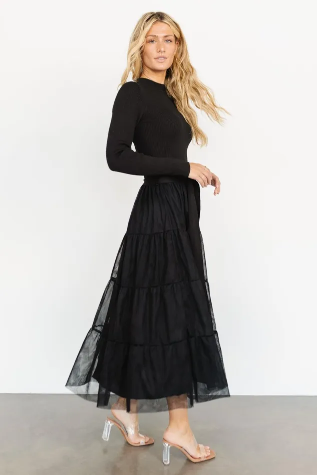 Demi Sweater Tulle Dress Black Women Baltic Born Tulle Styles Demi Sweater Tulle Dress Black Women Baltic Born Tulle Styles
