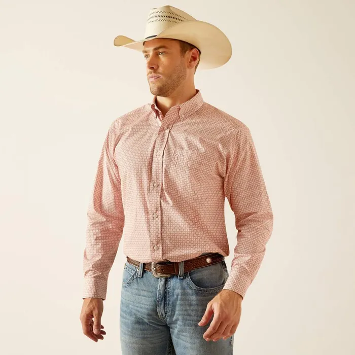 Derrick Classic Fit Shirt Ginger Nut Men Ariat Button Down Shirts