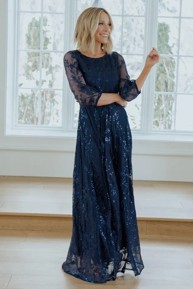 Destiny Sequin Maxi Dress Navy Women Baltic Born Wedding Guest Destiny Sequin Maxi Dress Navy Women Baltic Born Wedding Guest