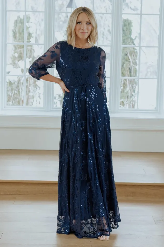 Destiny Sequin Maxi Dress Navy Women Baltic Born Wedding Guest Destiny Sequin Maxi Dress Navy Women Baltic Born Wedding Guest