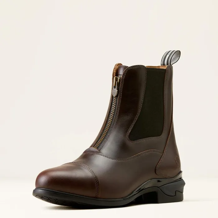 Devon Zip Paddock Boot Waxed Chocolate Men Ariat English Riding Boots
