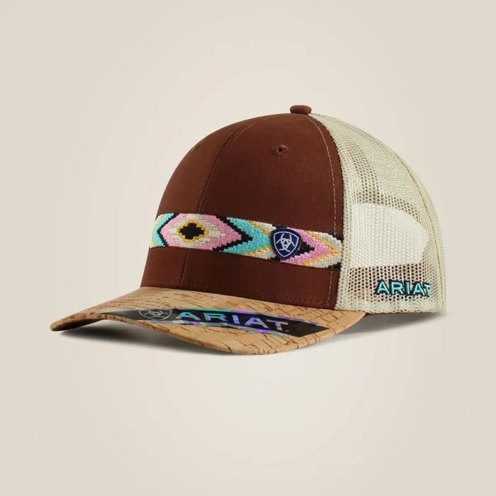 Diamond Embroidery Cap Tan Women Ariat Hats and Caps
