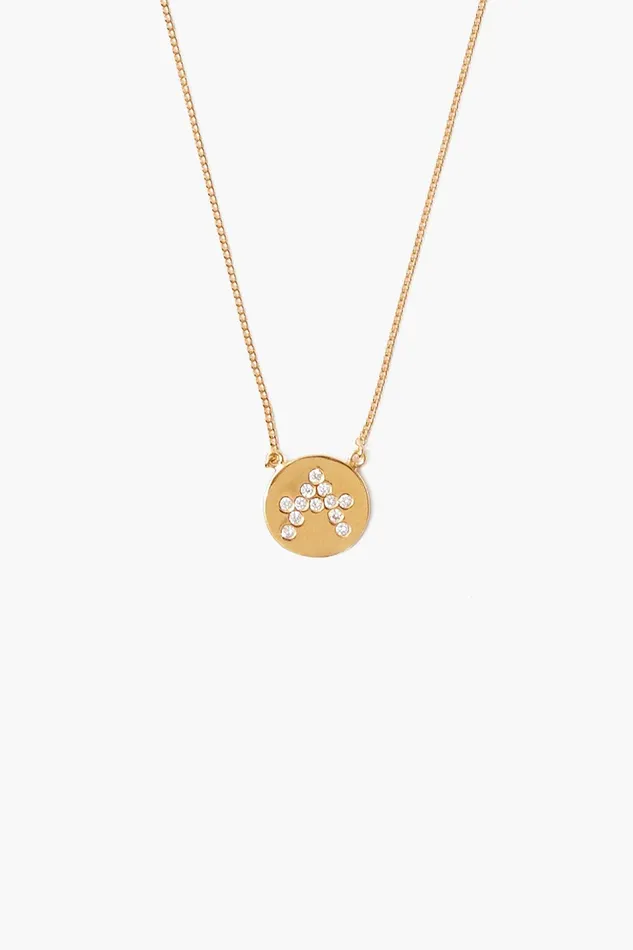 Diamond Initial Coin Necklace Gold Women Chan Luu Necklaces