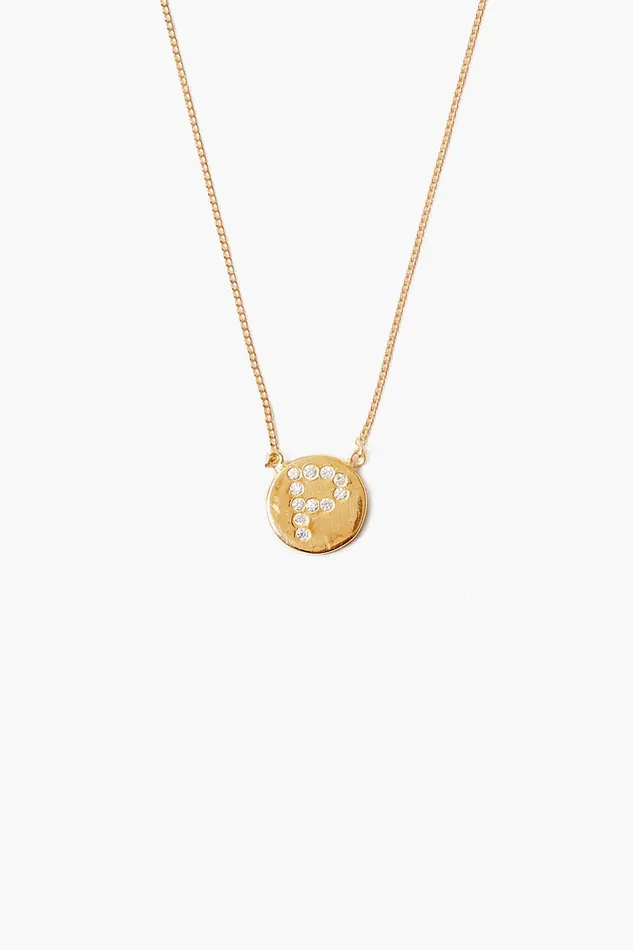Diamond Initial Coin Necklace Gold Women Chan Luu Necklaces