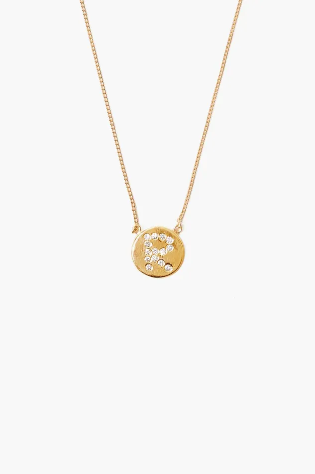 Diamond Initial Coin Necklace Gold Women Chan Luu Necklaces