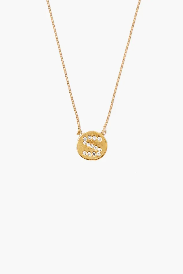 Diamond Initial Coin Necklace Gold Women Chan Luu Necklaces