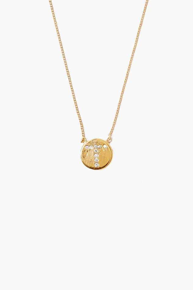 Diamond Initial Coin Necklace Gold Women Chan Luu Necklaces