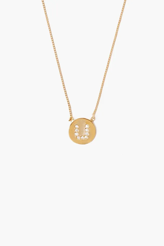 Diamond Initial Coin Necklace Gold Women Chan Luu Necklaces