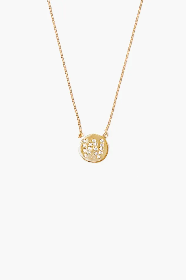 Diamond Initial Coin Necklace Gold Women Chan Luu Necklaces