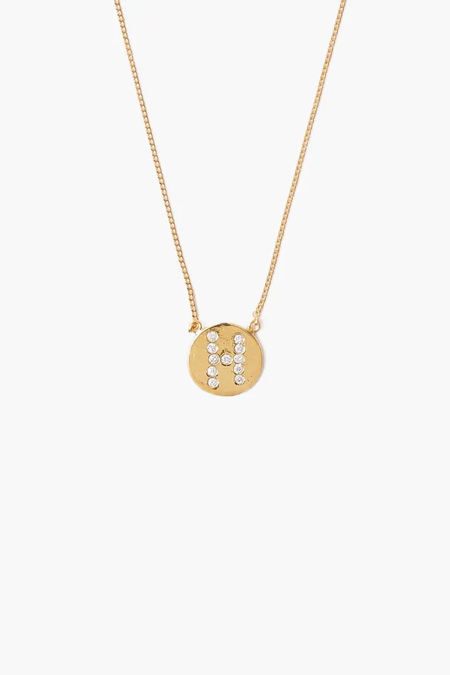 Diamond Initial Coin Necklace Gold Women Chan Luu Necklaces