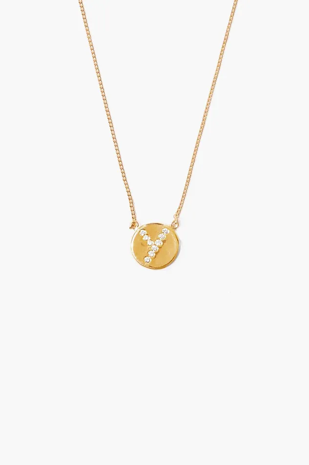 Diamond Initial Coin Necklace Gold Women Chan Luu Necklaces