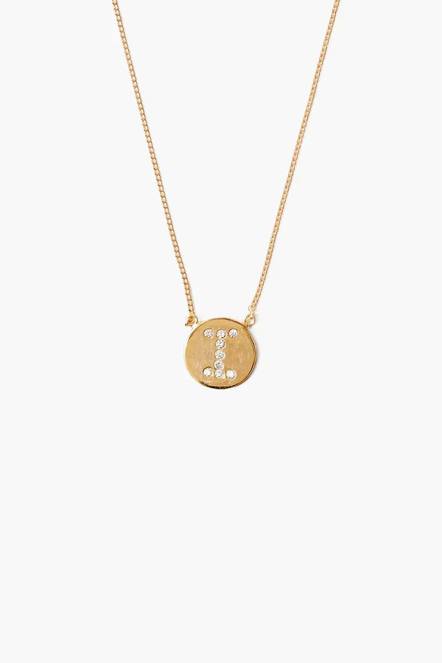 Diamond Initial Coin Necklace Gold Women Chan Luu Necklaces