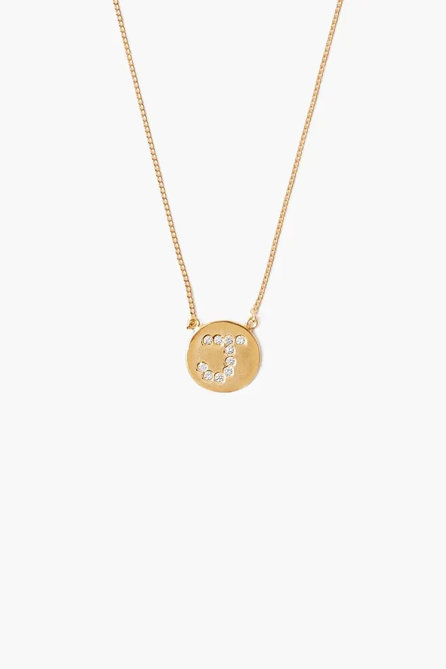 Diamond Initial Coin Necklace Gold Women Chan Luu Necklaces