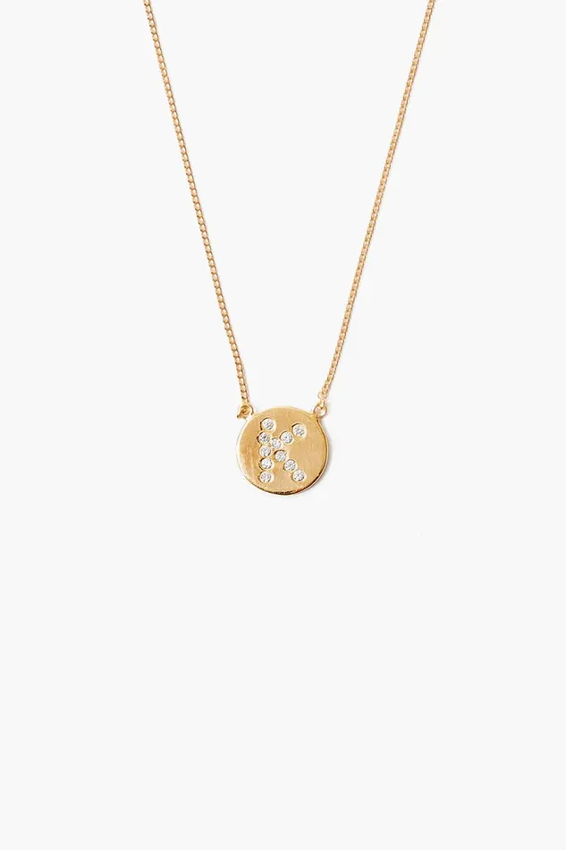 Diamond Initial Coin Necklace Gold Women Chan Luu Necklaces