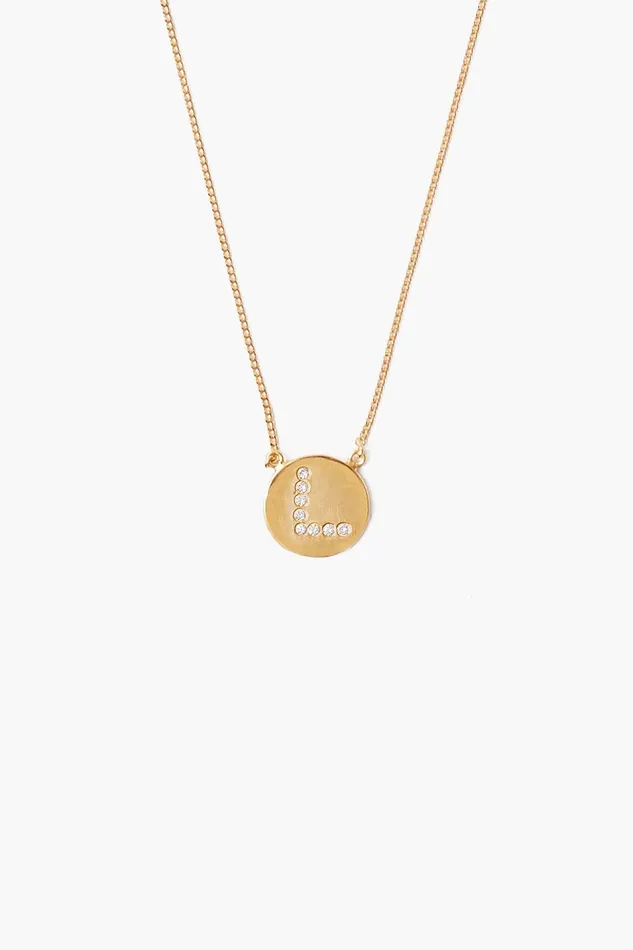 Diamond Initial Coin Necklace Gold Women Chan Luu Necklaces