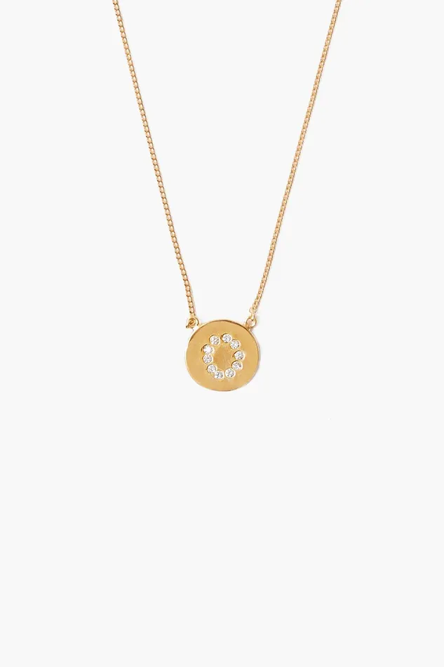 Diamond Initial Coin Necklace Gold Women Chan Luu Necklaces
