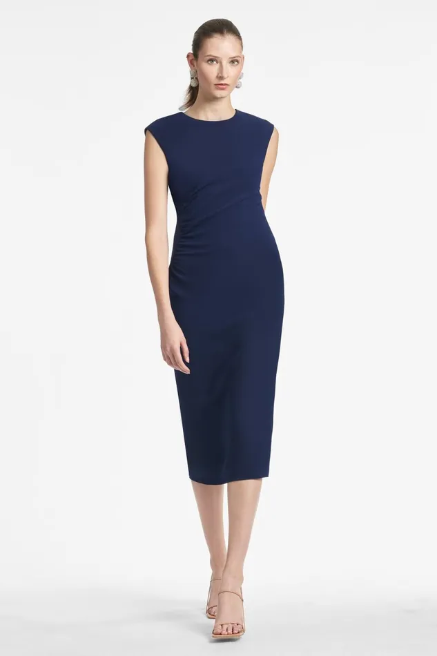 Diana Dress 8211 Navy Women Sachin and Babi Sleeveless