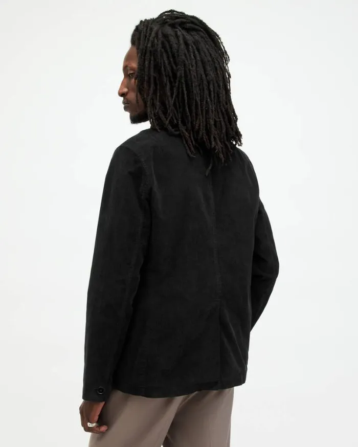 Dillon Corduory Blazer Faded Black Men AllSaints Jackets and Coats