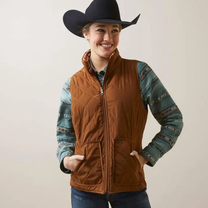 Dilon Chimayo Vest Chestnut Horse Women Ariat Jackets and Vests