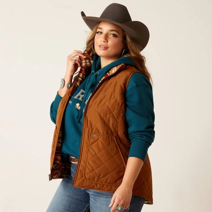 Dilon Chimayo Vest Chestnut Horse Women Ariat Jackets and Vests Dilon Chimayo Vest Chestnut Horse Women Ariat Jackets and Vests