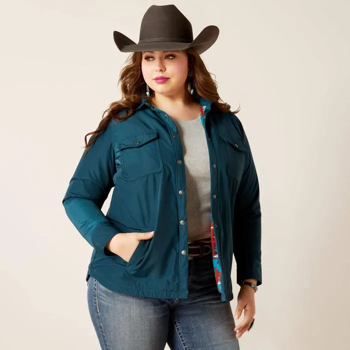 Dilon Shirt Jacket Reflecting Pond Women Ariat Jackets and Vests Dilon Shirt Jacket Reflecting Pond Women Ariat Jackets and Vests
