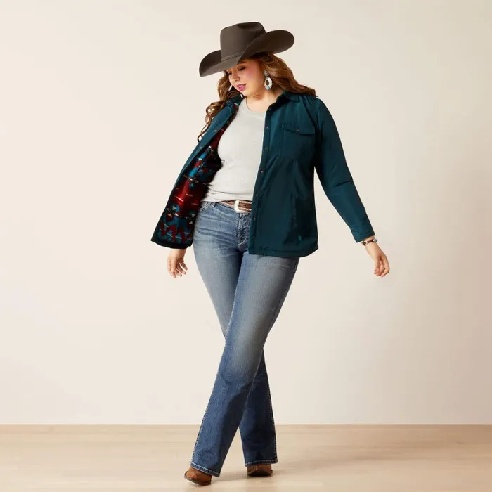 Dilon Shirt Jacket Reflecting Pond Women Ariat Jackets and Vests Dilon Shirt Jacket Reflecting Pond Women Ariat Jackets and Vests