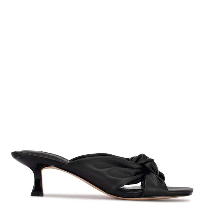 Dipa Heeled Slide Sandals Black Women Nine West Dress