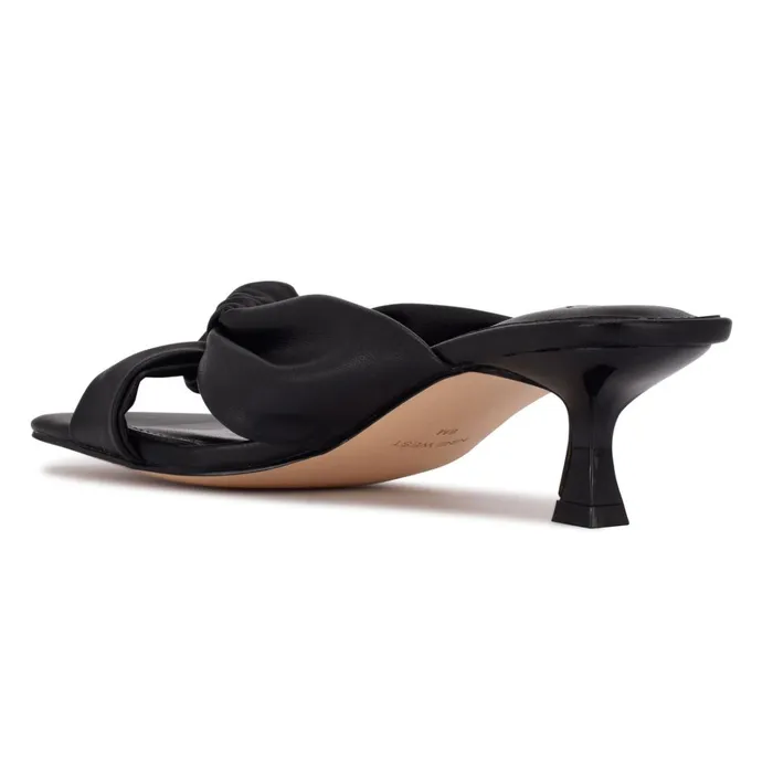 Dipa Heeled Slide Sandals Black Women Nine West Dress