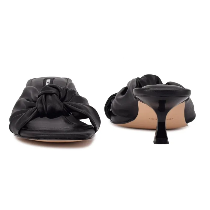 Dipa Heeled Slide Sandals Black Women Nine West Dress