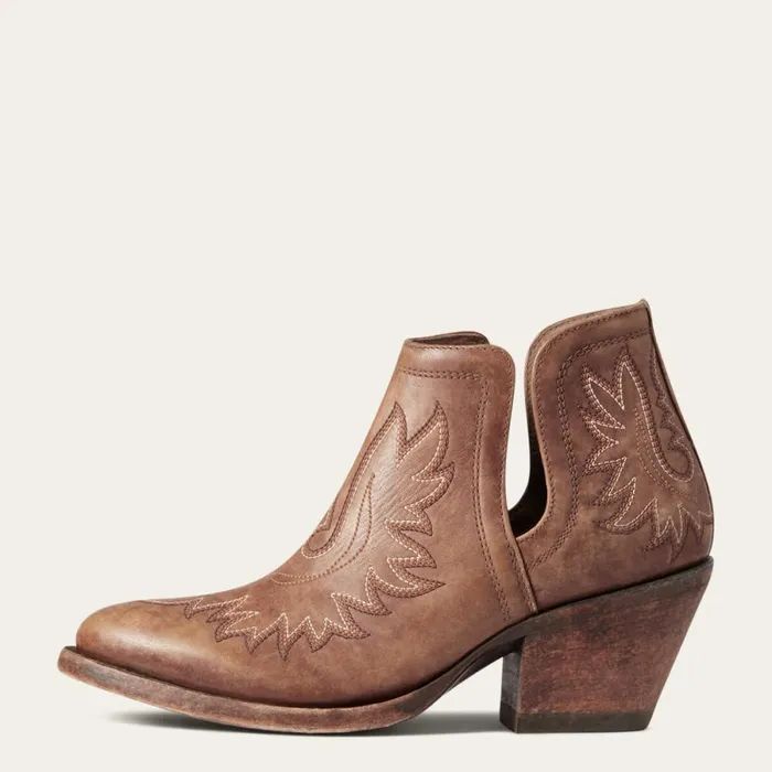 Dixon R Toe Western Boot Naturally Distressed Brown Women Ariat Western Boots Dixon R Toe Western Boot Naturally Distressed Brown Women Ariat Western Boots