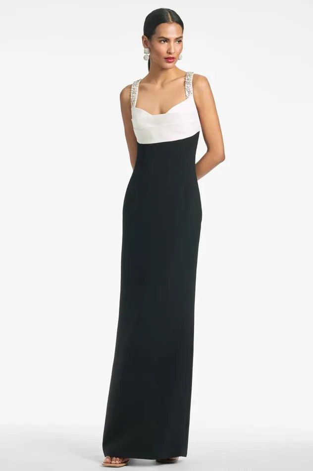 Domenica Gown 8211 IvoryBlack Women Sachin and Babi Evening