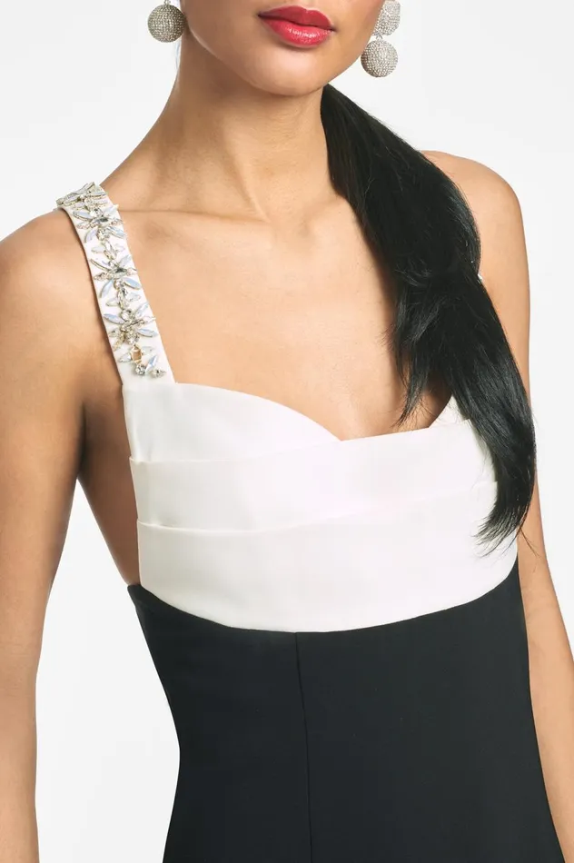 Domenica Gown 8211 IvoryBlack Women Sachin and Babi Evening