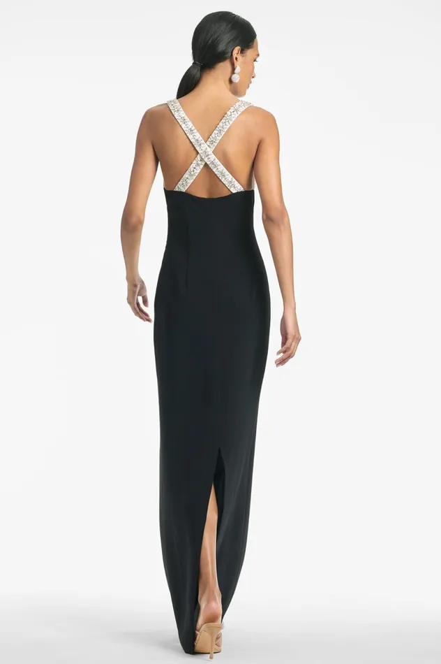 Domenica Gown 8211 IvoryBlack Women Sachin and Babi Evening