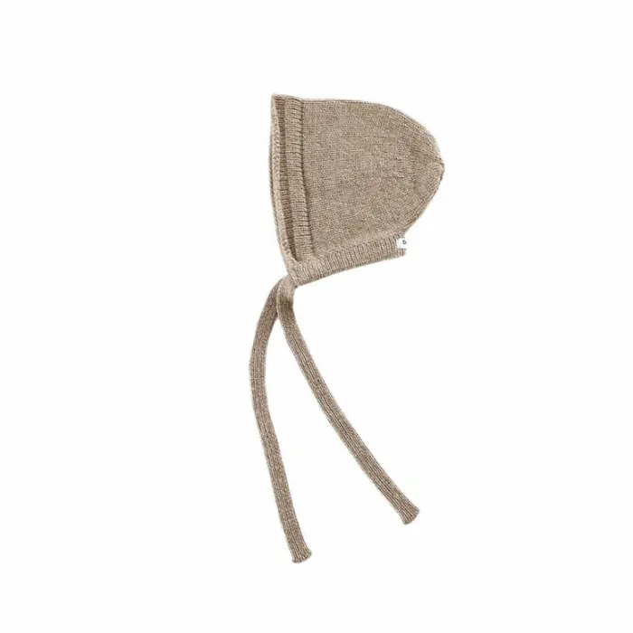 Donsje Amsterdam Accessories Baby Fenja Merino Wool Hat Beige Melange