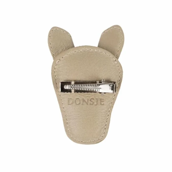 Donsje Amsterdam Accessories Baby Josy Special Hairclip Ivory Classic Leather