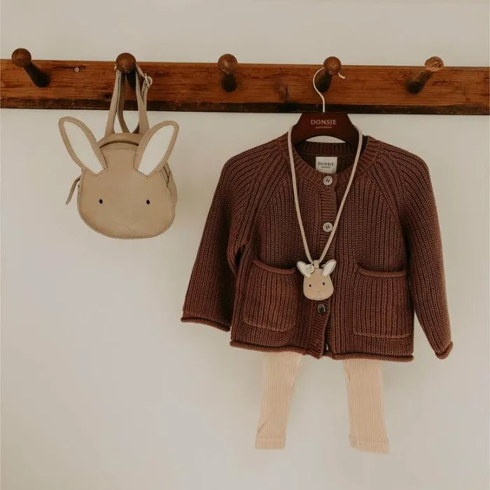 Donsje Amsterdam Accessories Baby Kapi Classic Backpack Taupe Nubuck