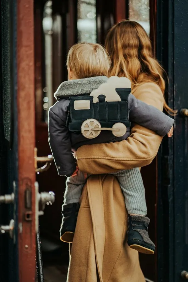 Donsje Amsterdam Accessories Baby Logio Backpack Navy Nubuck