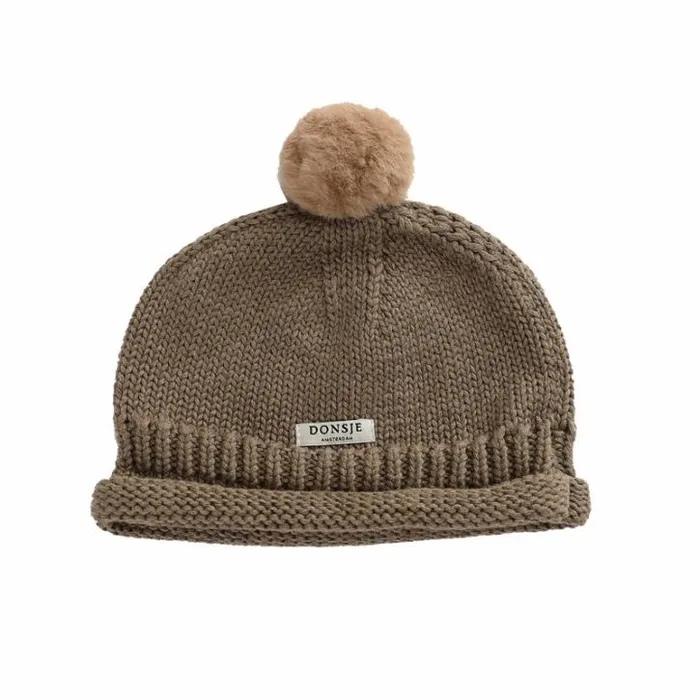 Donsje Amsterdam Accessories Baby Mackle Hat Forest Brown Melange