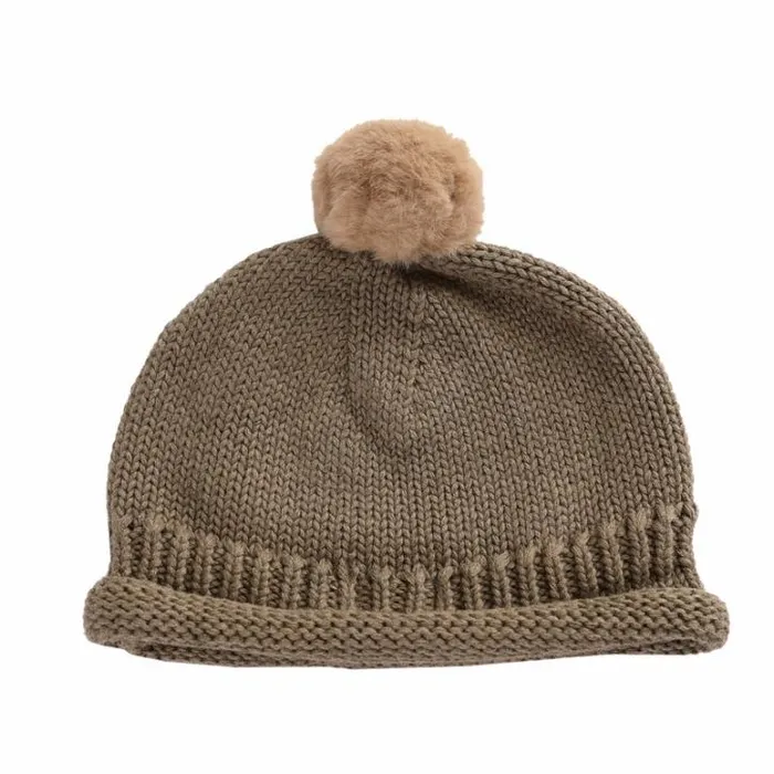 Donsje Amsterdam Accessories Baby Mackle Hat Forest Brown Melange