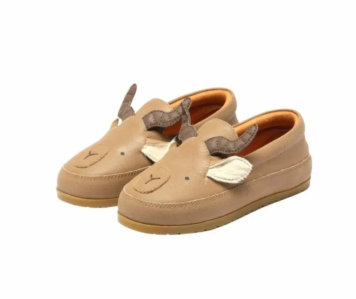 Donsje Amsterdam Animal Styles Boys Kifi Loafers Taupe Leather