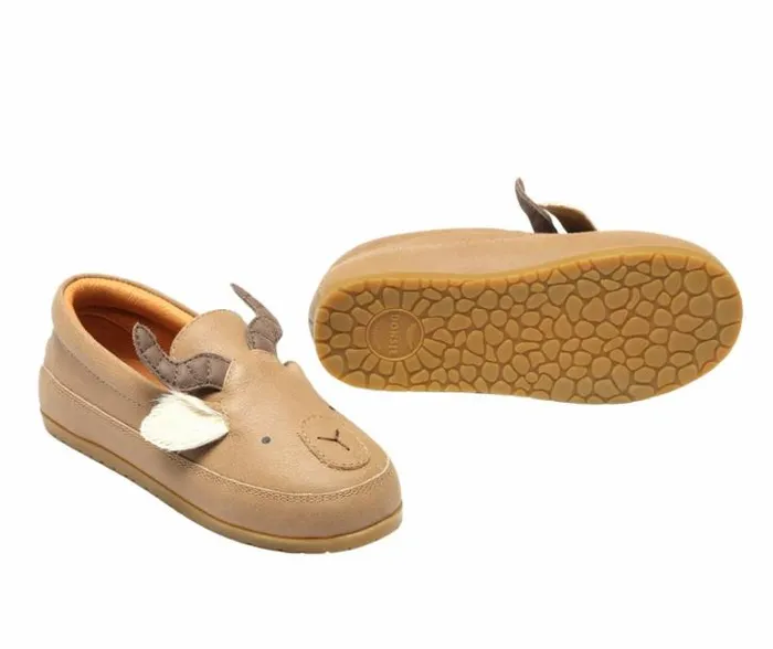 Donsje Amsterdam Animal Styles Boys Kifi Loafers Taupe Leather