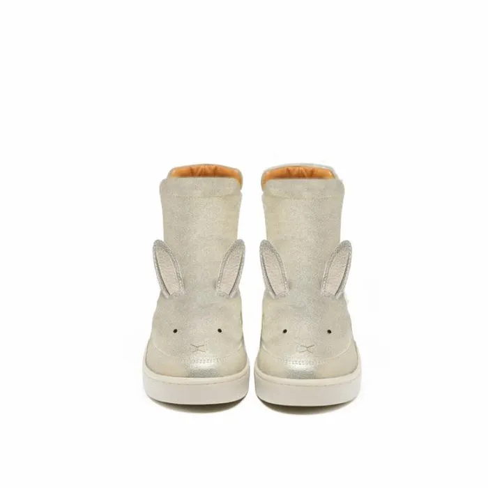 Donsje Amsterdam Animal Styles Boys Theera Boots Silver Metallic Leather