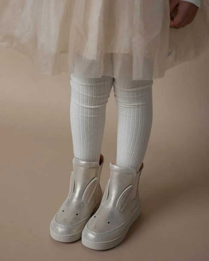 Donsje Amsterdam Animal Styles Boys Theera Boots Silver Metallic Leather