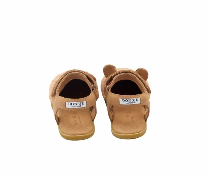 Donsje Amsterdam Animal Styles Girls Els Sandals Beige Curly Sheep Wool