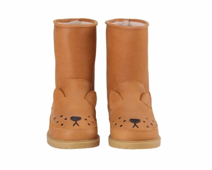 Donsje Amsterdam Animal Styles Girls Wadudu Classic Boots Caramel Leather